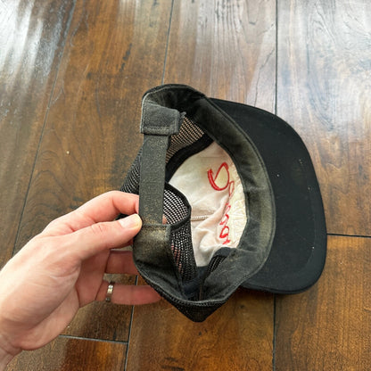 Davison Harley Auto Parts Black Vintage Hat Cap Snapback Worn Heavy Use Motor