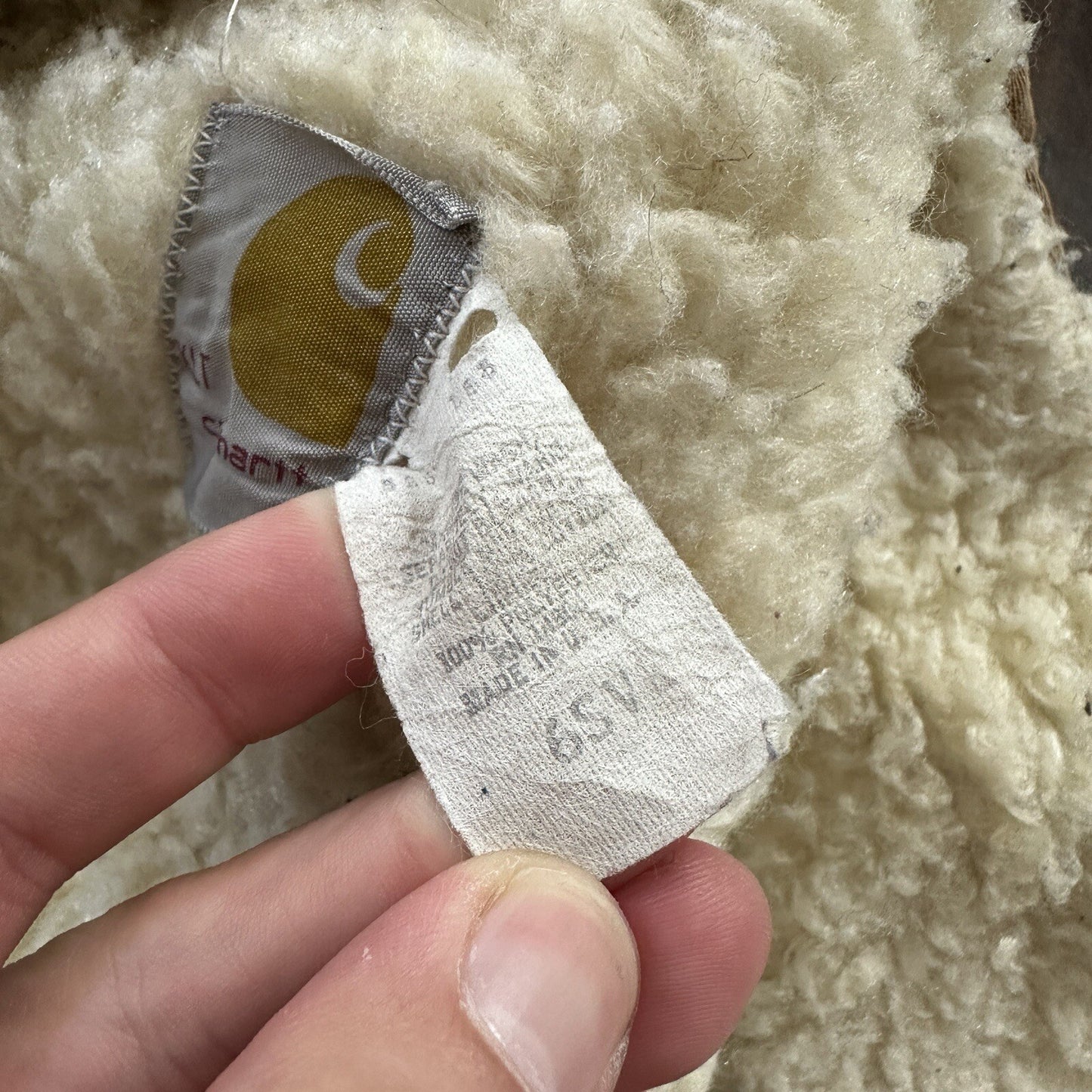 VTG 70s Carhartt Sherpa Lined Vest Mens XLT 6SVL Heavy Duck Canvas Hunting