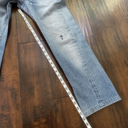 Levis Vintage 80s Redline Selvedge USA 501 XX Jeans 66 70s Light 30x33 Act 28x28