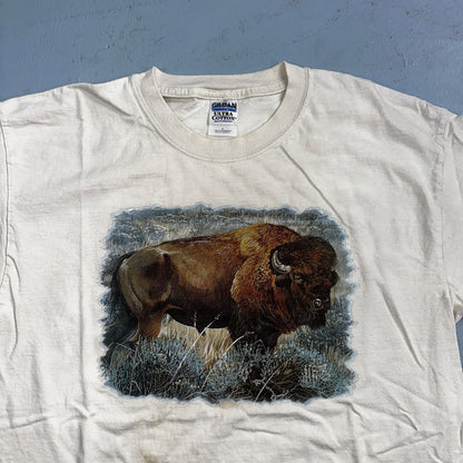 Buffalo VTG T Shirt Yellowstone Travel Animals Love Native America Y2K Photo