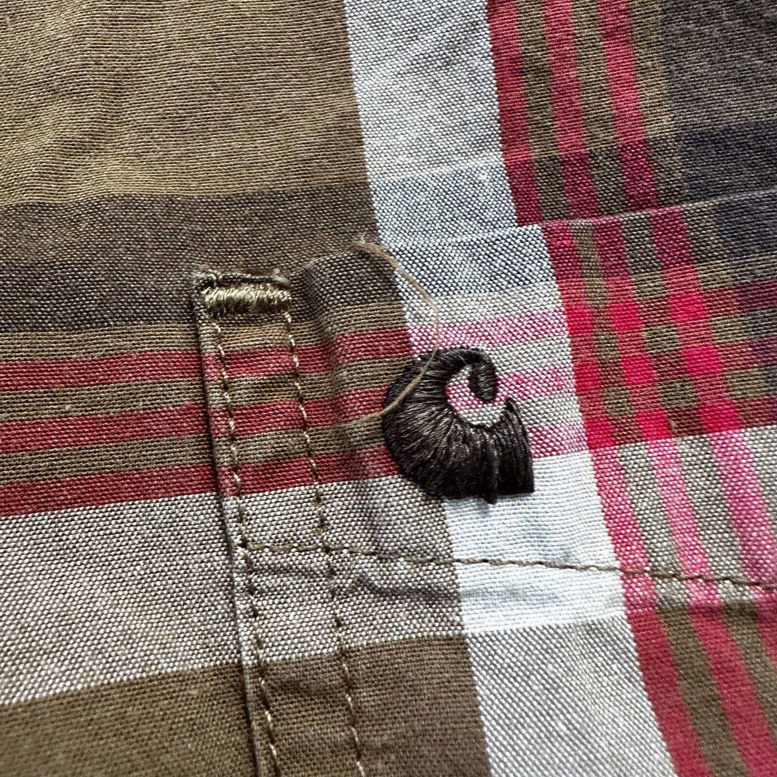 Carhartt Shirt Men M Brown Plaid Button Down Shirt Long Sleeve Casual Outdoor