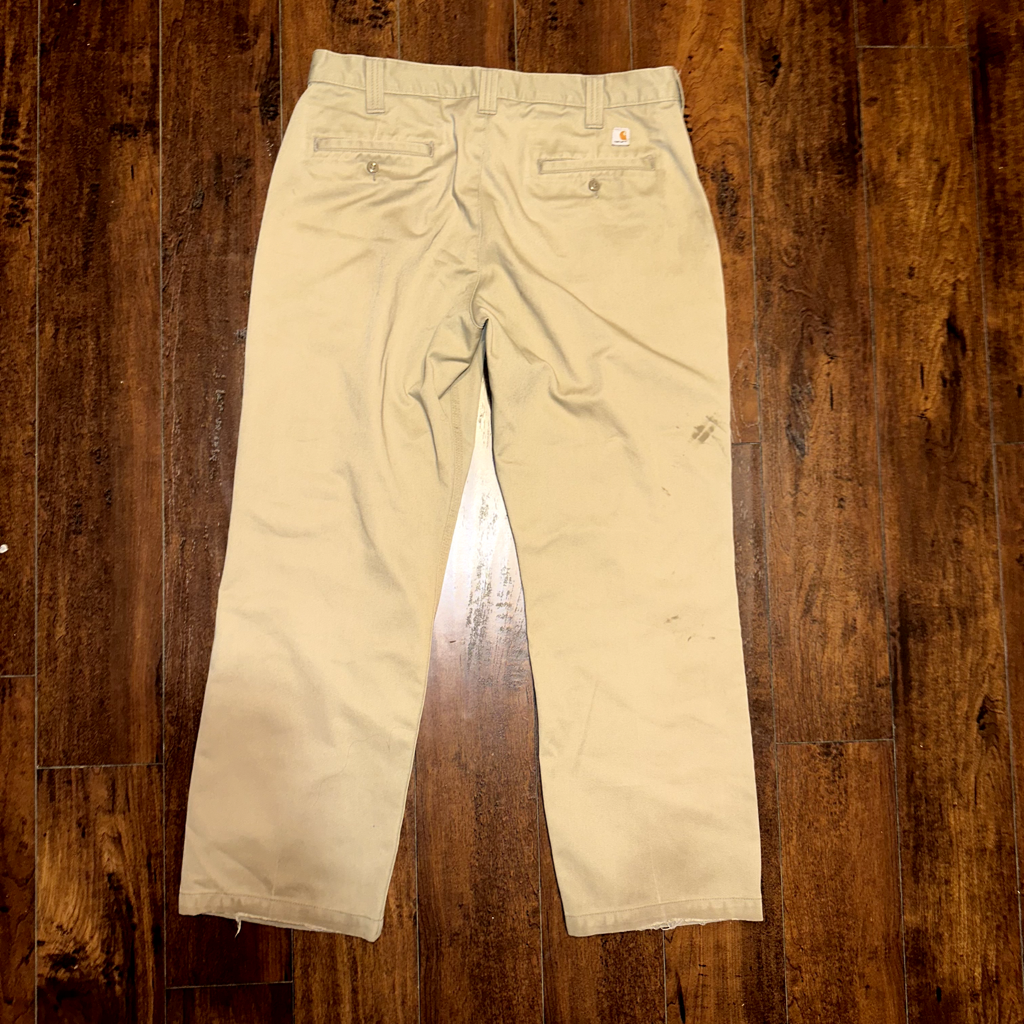 Carhartt Pants Mens Tan 34x29 Chinos Straight Leg Flat Front Workwear Relaxed