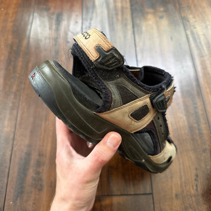 ECCO Yukatan Receptor Brown Leather Sport Sandal Shoes Mens EU 44