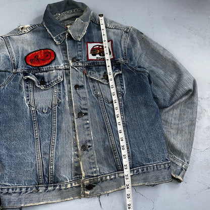Levis VTG Denim Size 42 Type 3 III Trucker Jean Jacket Thrashed 1970s 70s Patch