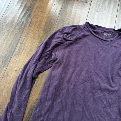 Structure Men's Long-Sleeve Slim Fit T-Shirt - Purple Basic Blank Small