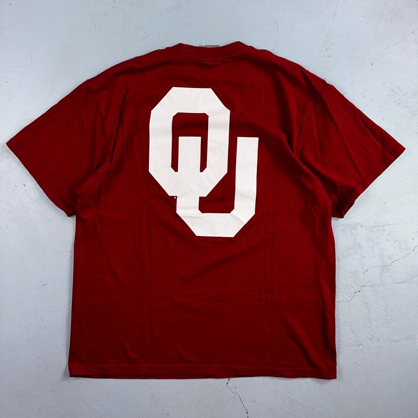 Nike Boomer Sooner VTG T Shirt Oklahoma Center Swoosh Y2K NCCA Football Rare