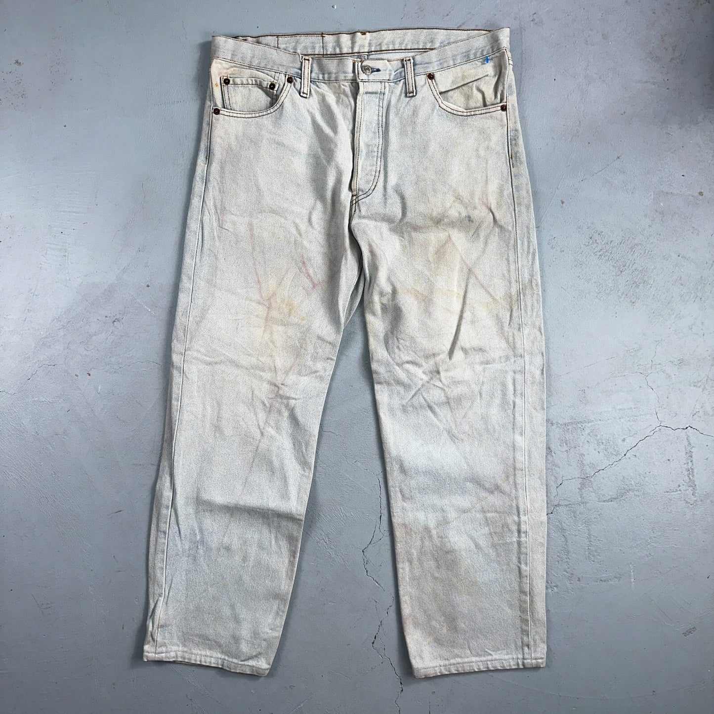 Levis 501 Vintage 90s Europe XX Straight Leg Jeans Light Wash 38x36 Act 35x27