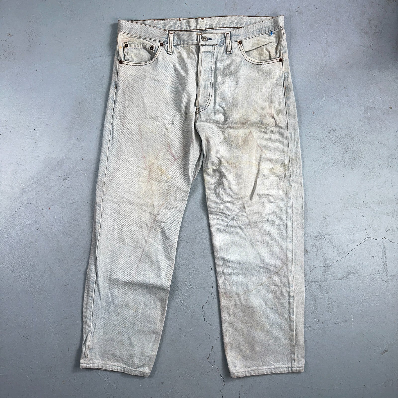 Levis 501 Vintage 90s Europe XX Straight Leg Jeans Light Wash 38x36 Act 35x27