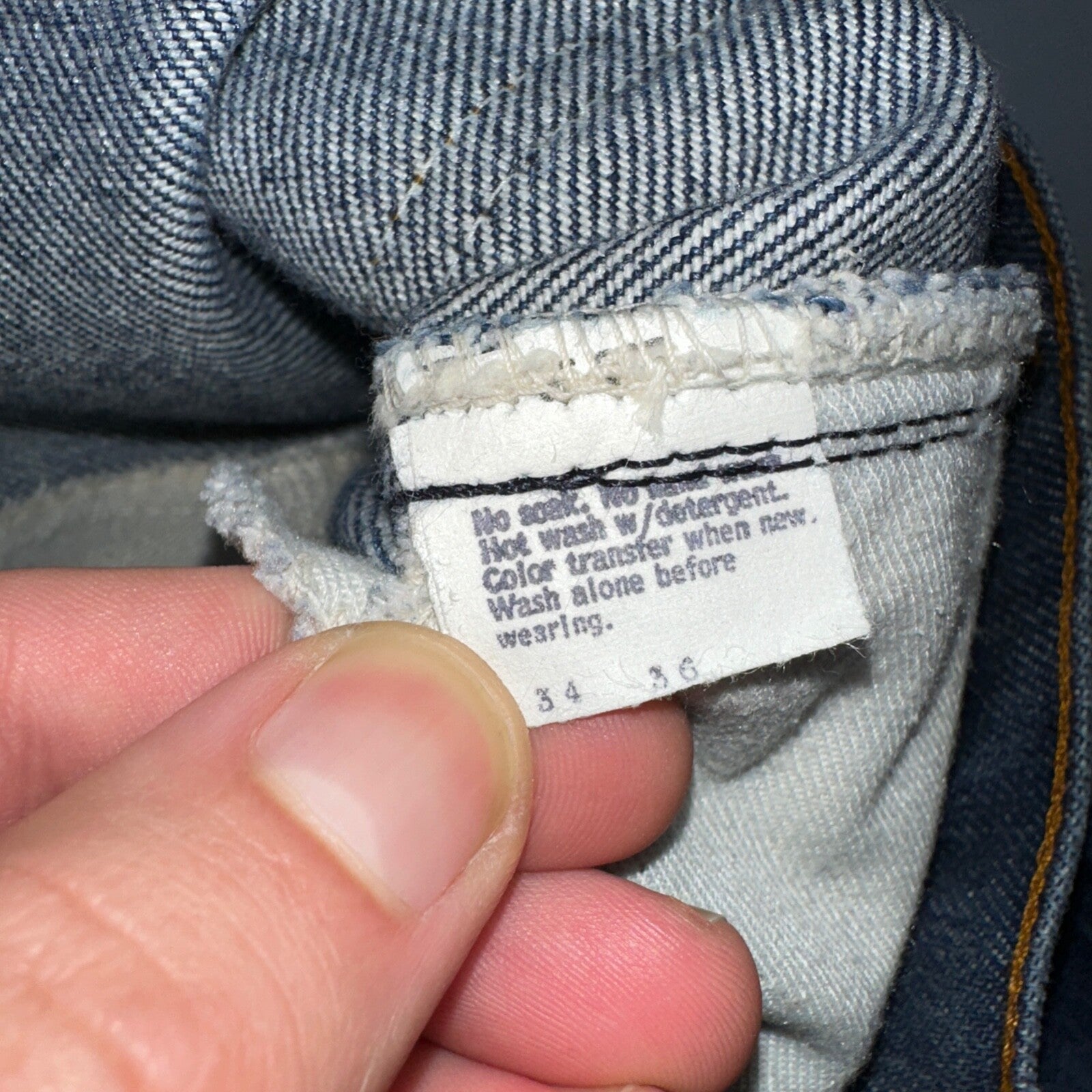 Levis 517 VTG Jeans Mens 34x36 Blue Boot Cut Orange Tab Western USA 80s 33x36