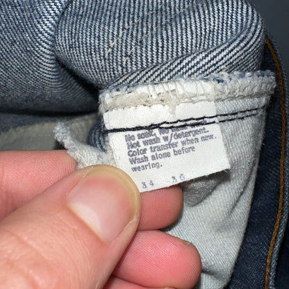 Levis 517 VTG Jeans Mens 34x36 Blue Boot Cut Orange Tab Western USA 80s 33x36