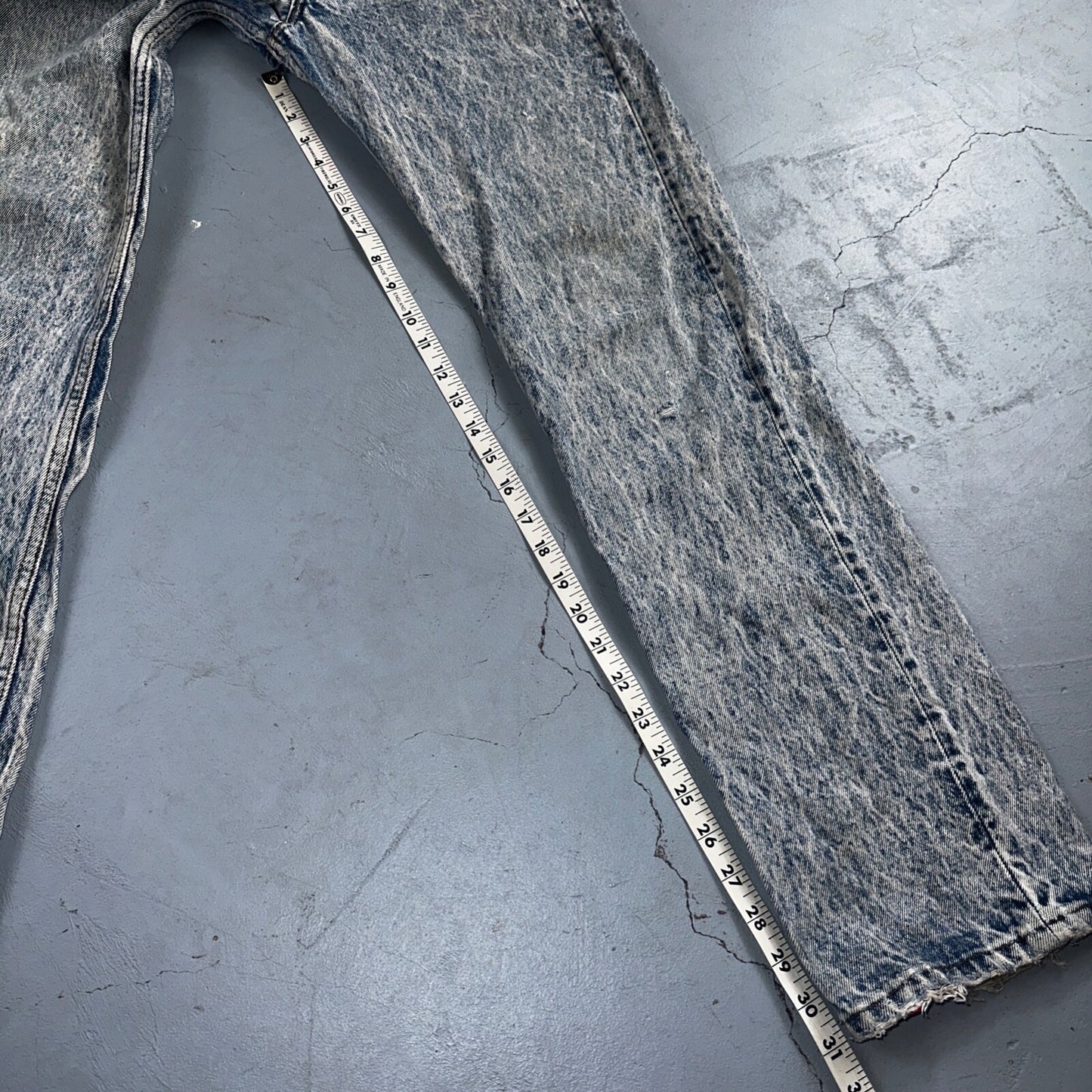 Levis 501 Vintage 80s USA XX Straight Leg Jeans Blue Acid Wash 31x32 Act 30x31