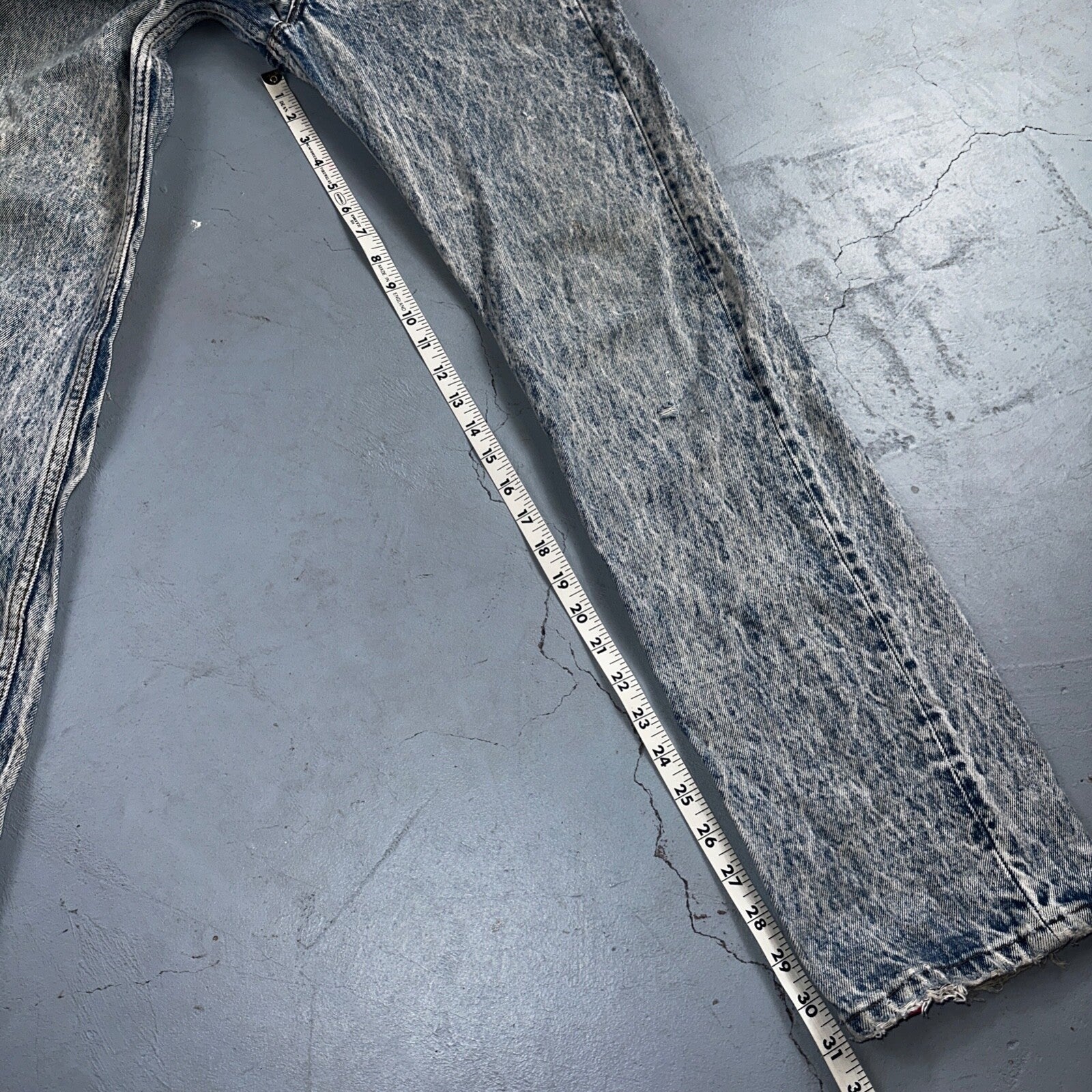 Levis 501 Vintage 80s USA XX Straight Leg Jeans Blue Acid Wash 31x32 Act 30x31