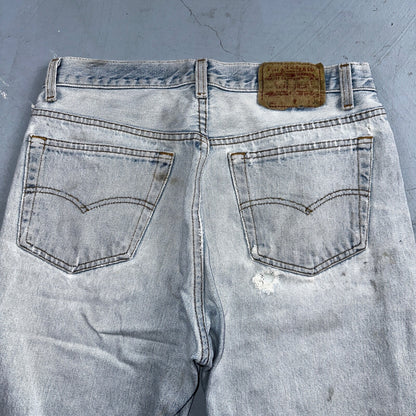 Levis 501 Vintage 90s USA XX Straight Leg Jeans Blue Light Wash 34x36 Act 31x32