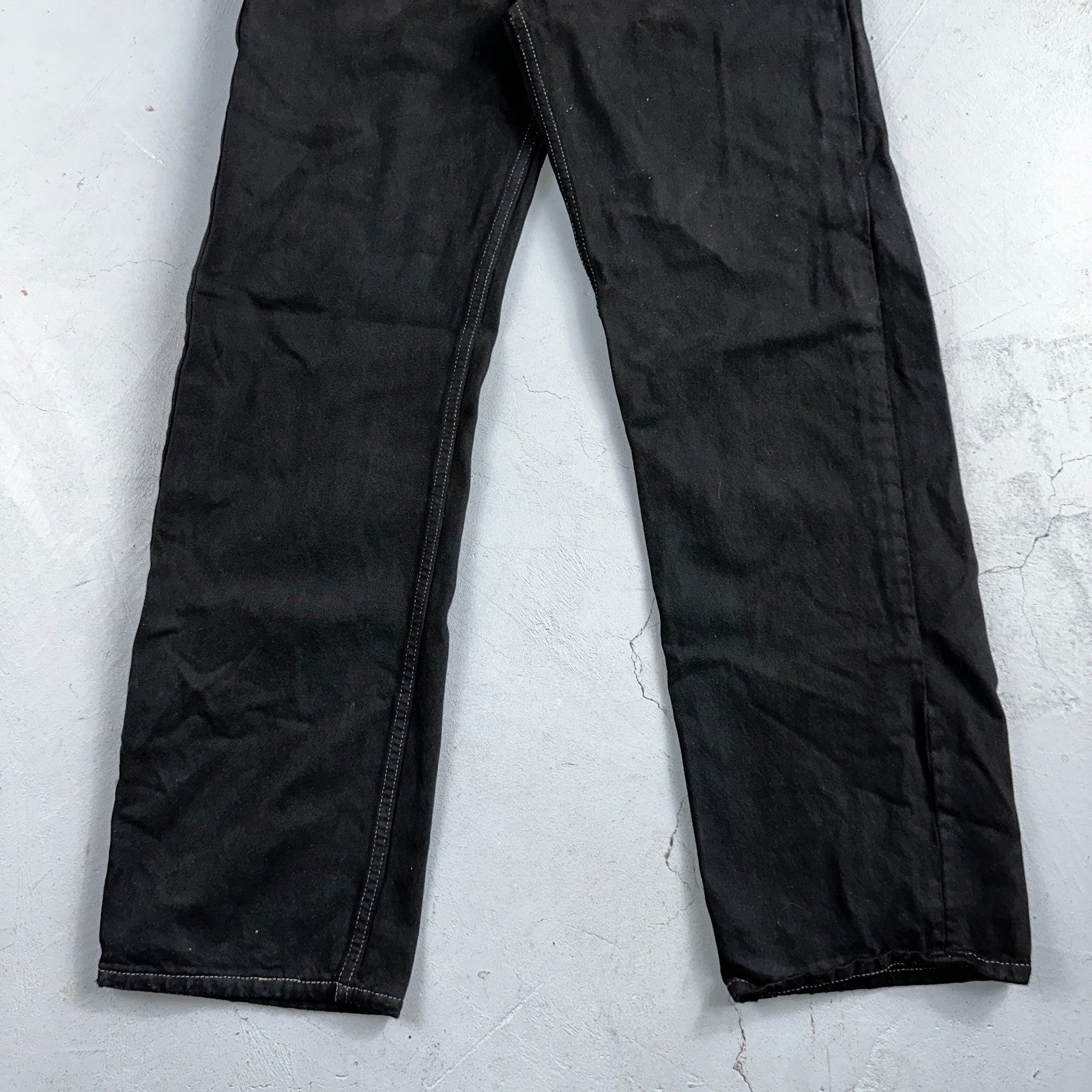 Levis 501 Vintage 90s XX Straight Leg Jeans Black Overdye Wash 36x30 Act 34x29