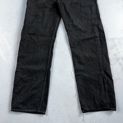 Levis 501 Vintage 90s XX Straight Leg Jeans Black Overdye Wash 36x30 Act 34x29
