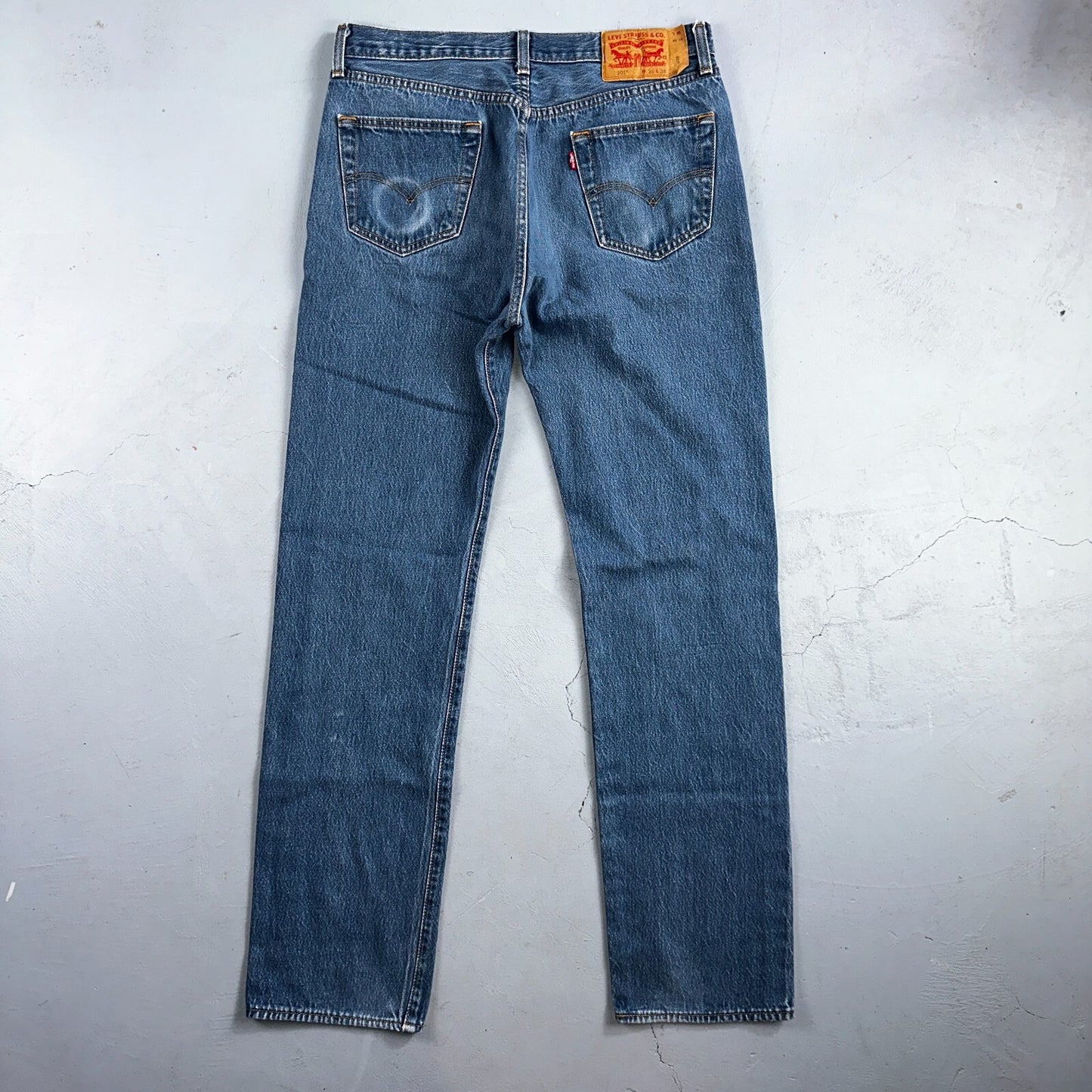 Levis 501 Y2K XX Straight Leg Jeans Blue VTG Med Wash 36x38 Act 33x33