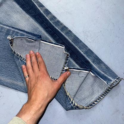 Levis 501 Vintage 80s Redline Selvedge USA XX Jeans Light Wash 28x36 Act 25x31