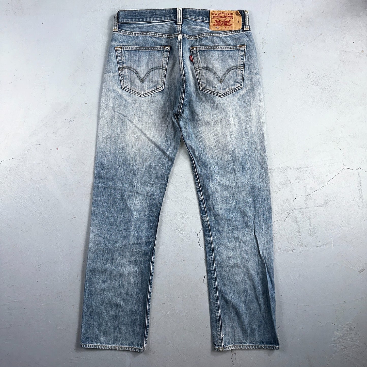 Levis 501 Vintage Y2K XX Straight Leg Jeans Blue Light Wash 33x32 Act 31x30