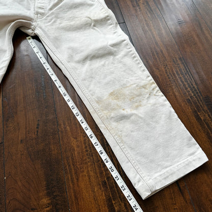 Vintage 80s Levis 501 USA 30x24 Tag Jeans 80s White Bleach Wash Act Worn Capri