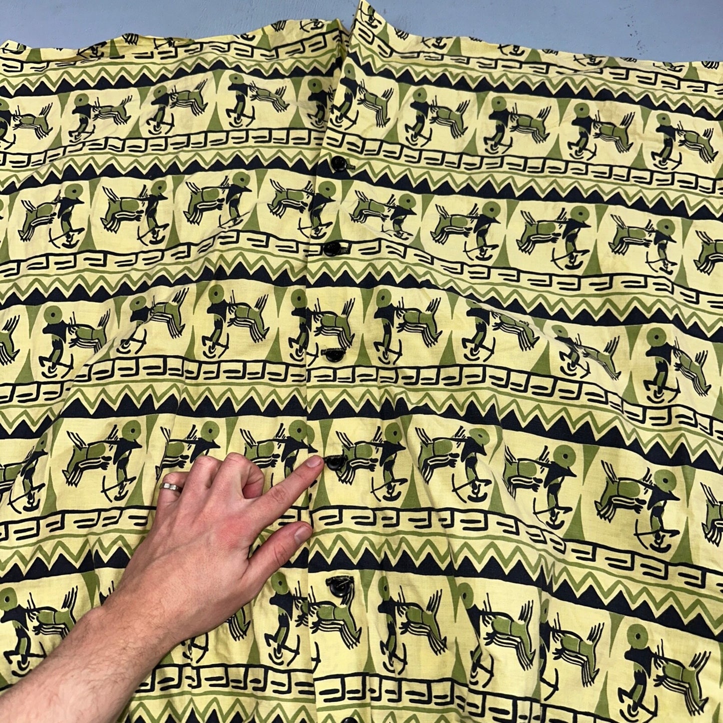 Vtg 40s 50s Day Dress Fit Flare Rockabilly Novelty Rick Rack Trudy Hall 15