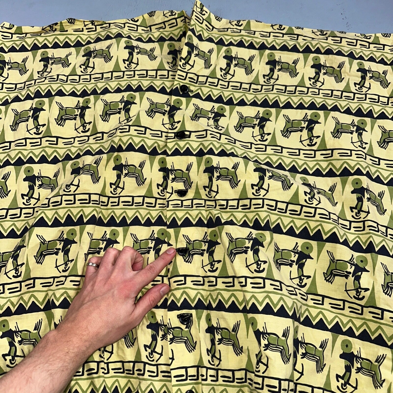 Vtg 40s 50s Day Dress Fit Flare Rockabilly Novelty Rick Rack Trudy Hall 15