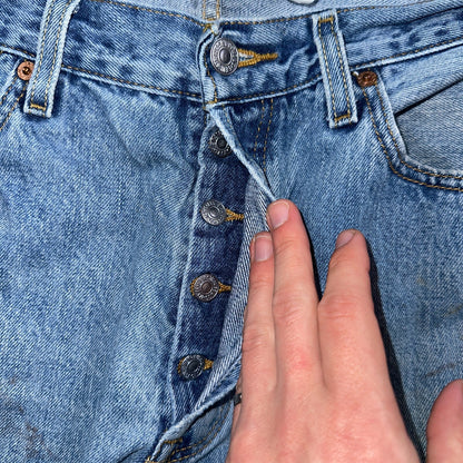 Levis 501 Vintage Y2K XX Straight Leg Jeans Blue Med Wash 34x30 Act 32x28