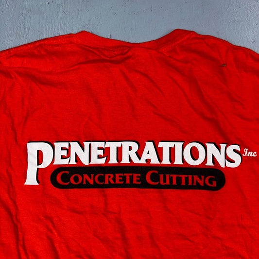 Penetrations Concrete VTG Style T Shirt Inappropriate Funny Humor Construction