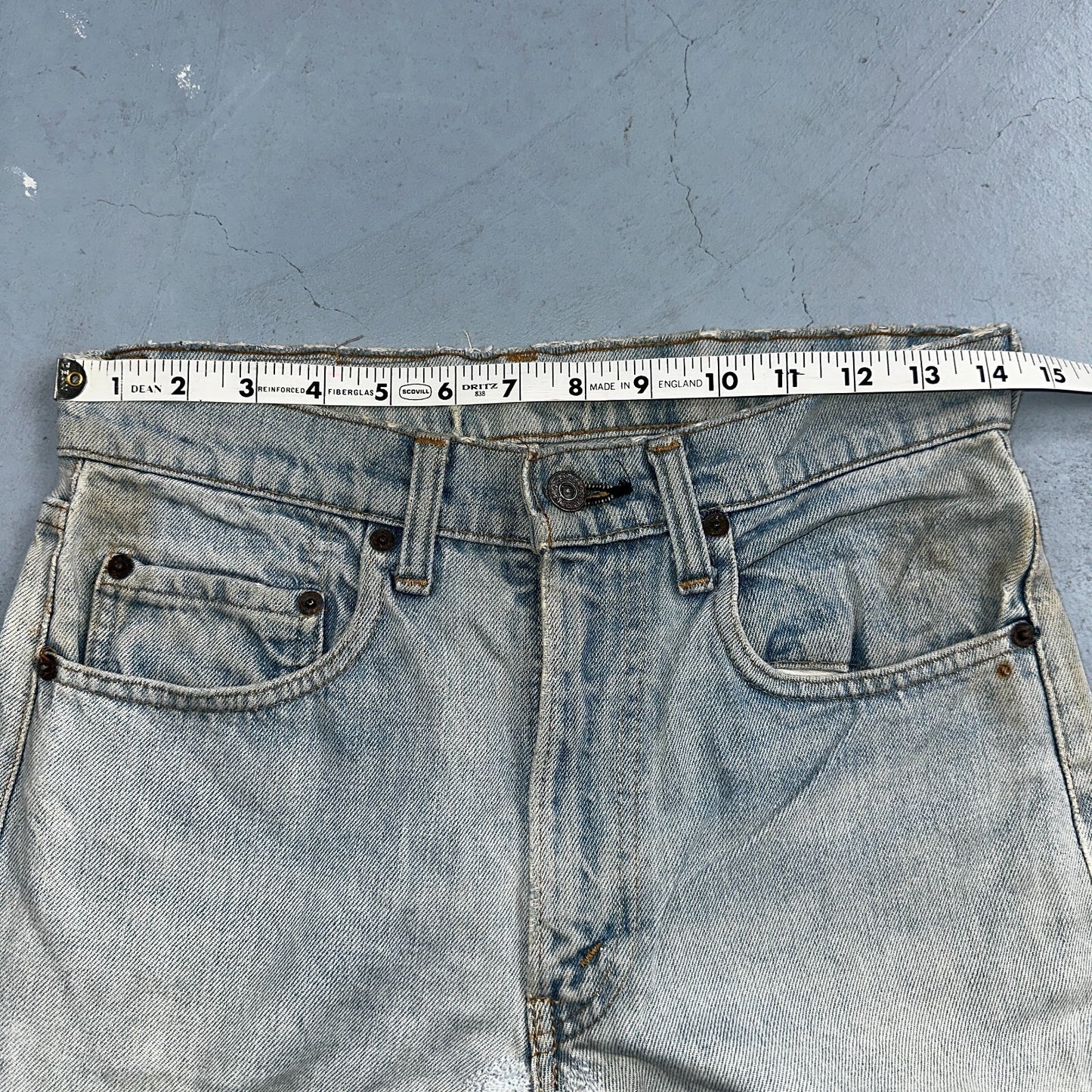 Levis 505 VTG 70s SS Redline Selvedge USA XX Jeans Light Wash Talon Act 29x34