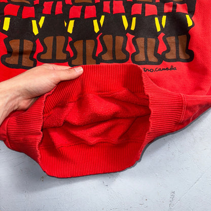 Vtg 90’s Marc Tetro Canada Mountie Police Crewneck Red Sweatshirt S-M