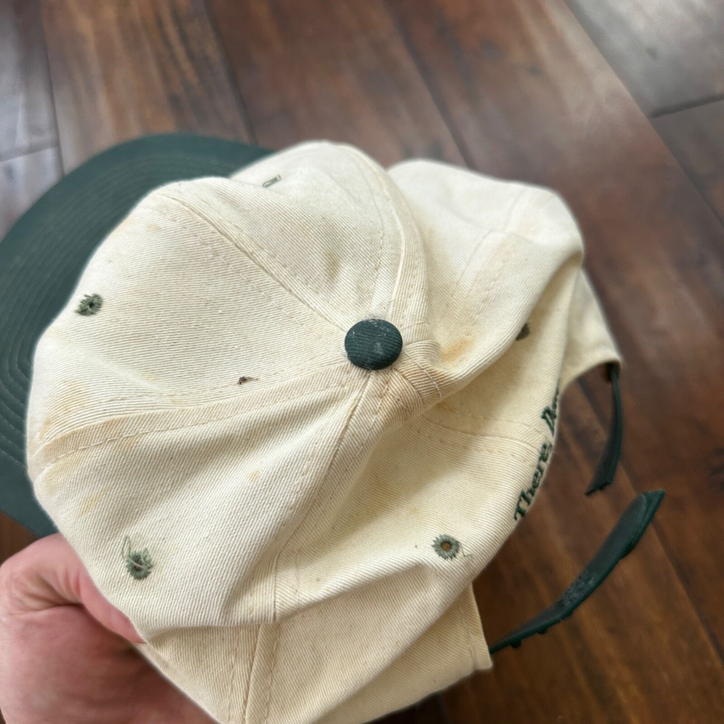 Antique Person BROKEN VTG Hat Cap Snapback Genuine Funny Humor Old Trash Hunt