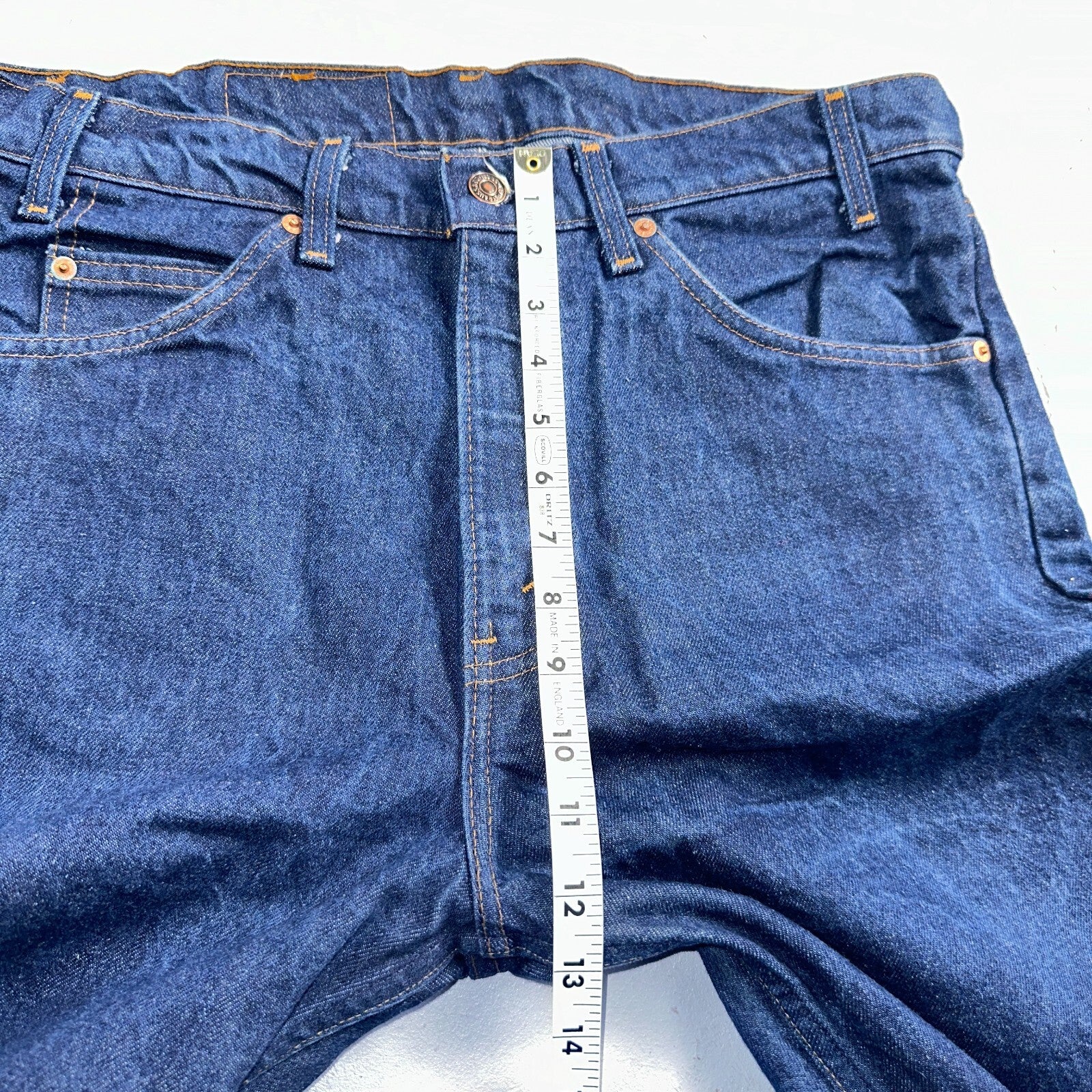 Levis 505 Vintage 80s 20505-0217 Orange Tab Dark 501 Jeans 36x34 USA 1980s