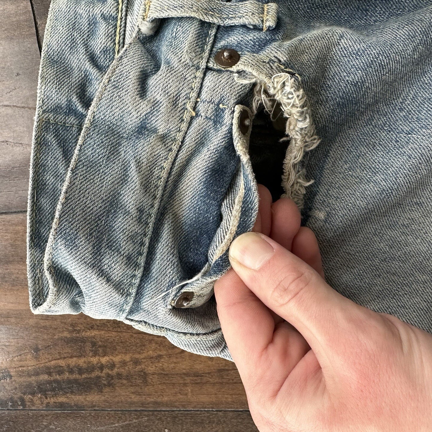 Levis 501 XX Big E True Vintage 50s Redline Hidden Rivets Jeans 1950s 60s 26x26