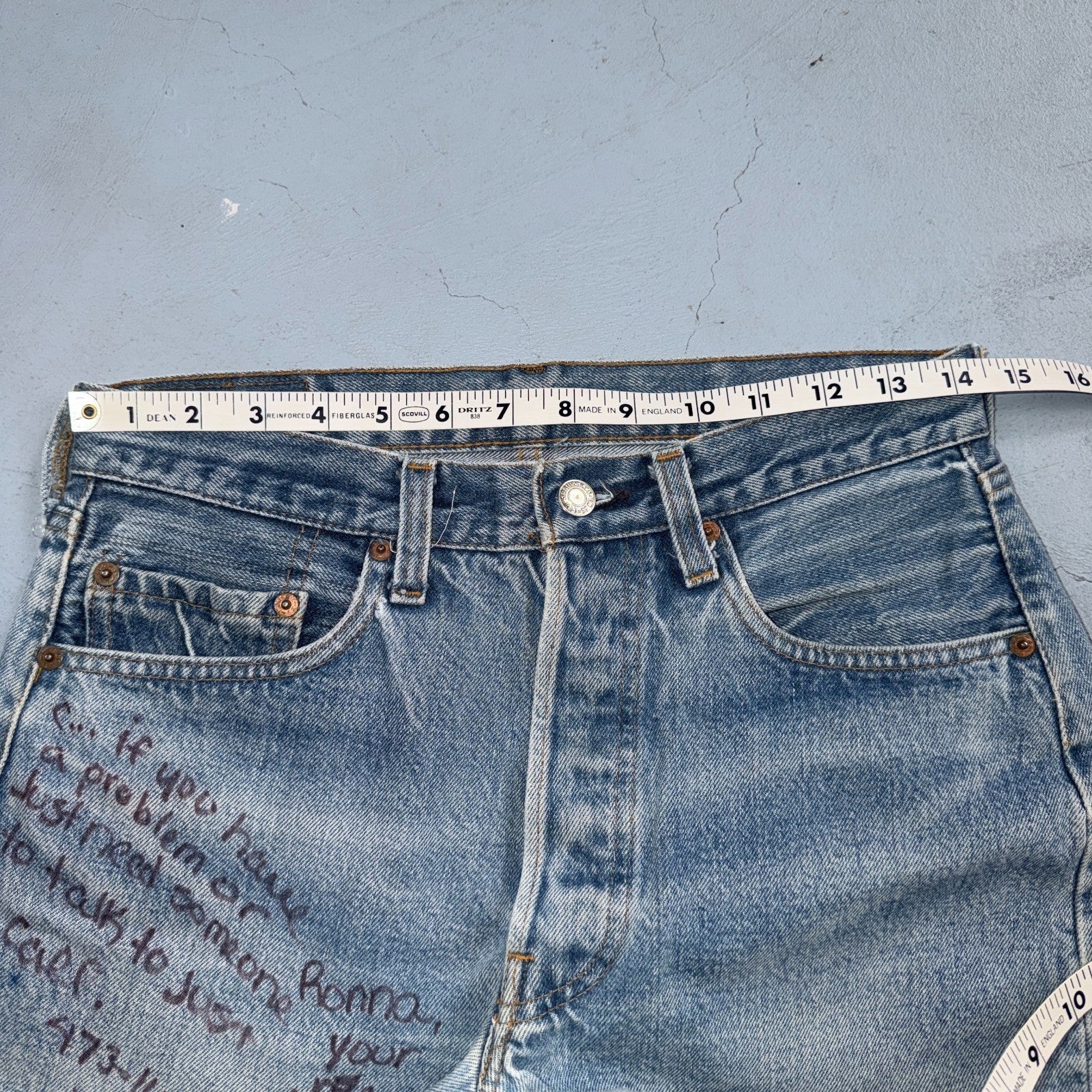 Levis 501 Vintage 80s Redline Selvedge USA XX Jeans Light Wash 30x32 Act 29x28