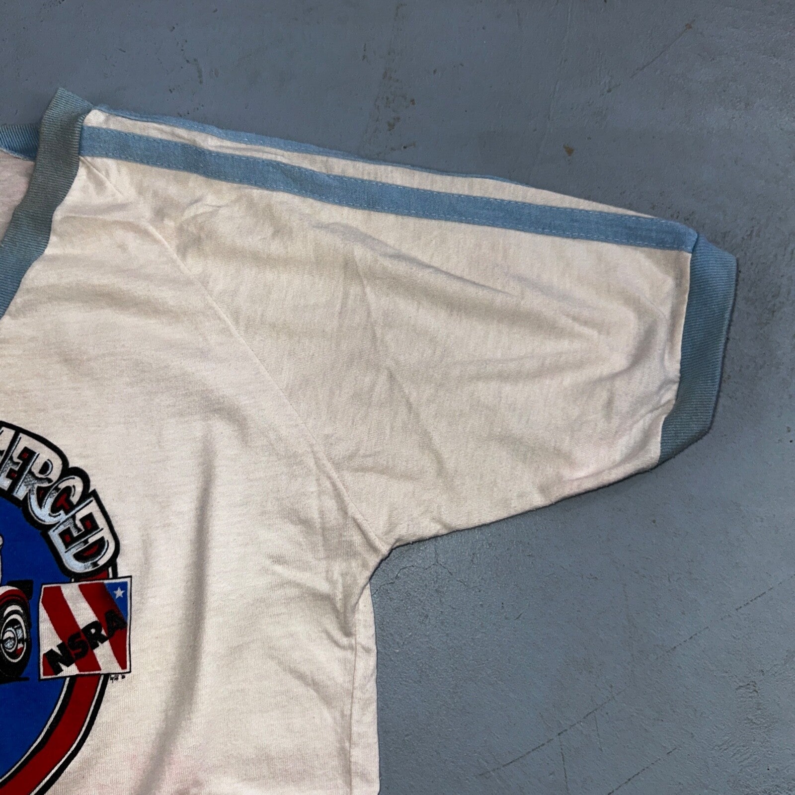 Hot Rods 1981 Motate Merced VTG T Shirt NSRA 80s V Neck Cut Cars Crazy Graphic