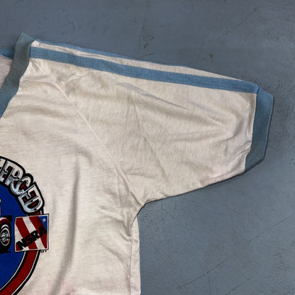 Hot Rods 1981 Motate Merced VTG T Shirt NSRA 80s V Neck Cut Cars Crazy Graphic