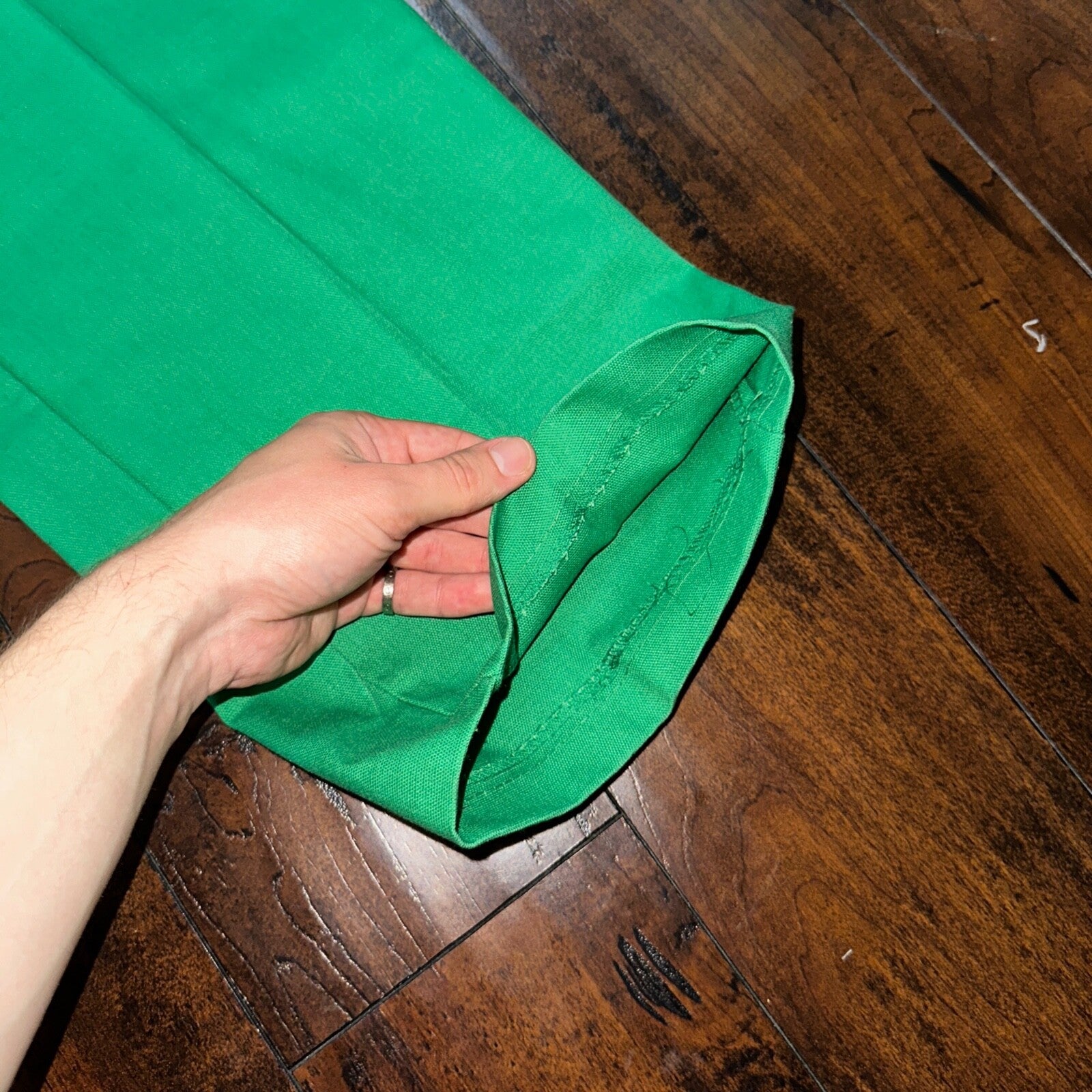 Vintage USA Rockabilly Womens Dress Pants 60s 70s Bottom Green 31x32 Boot Cut