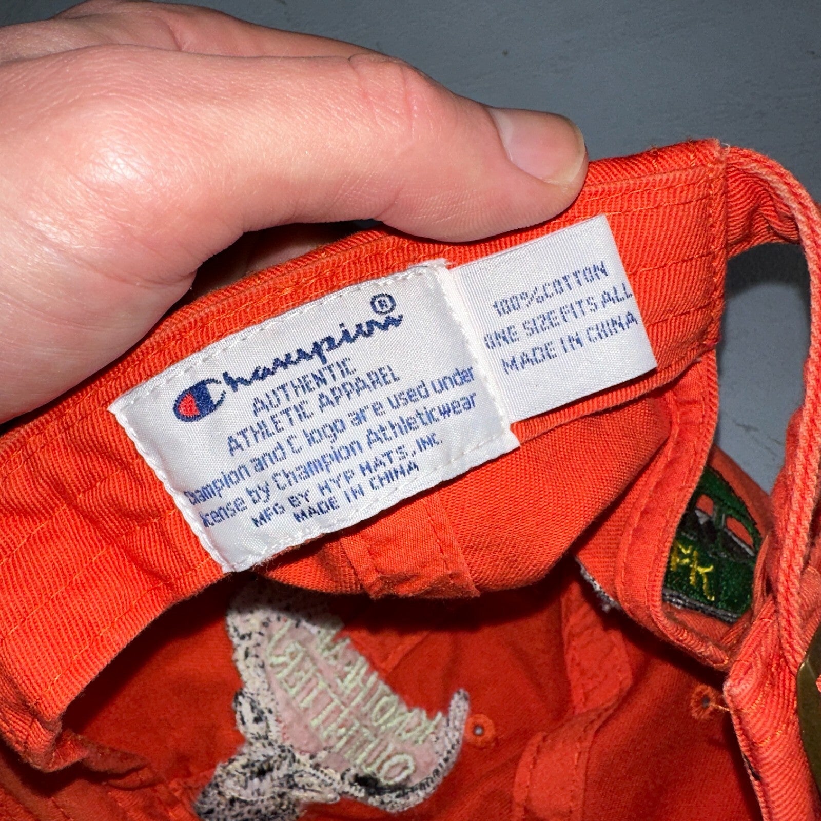 Champion Deer Vintage Trucker Hat Knothead Outfitter Hunting Orange Baseball