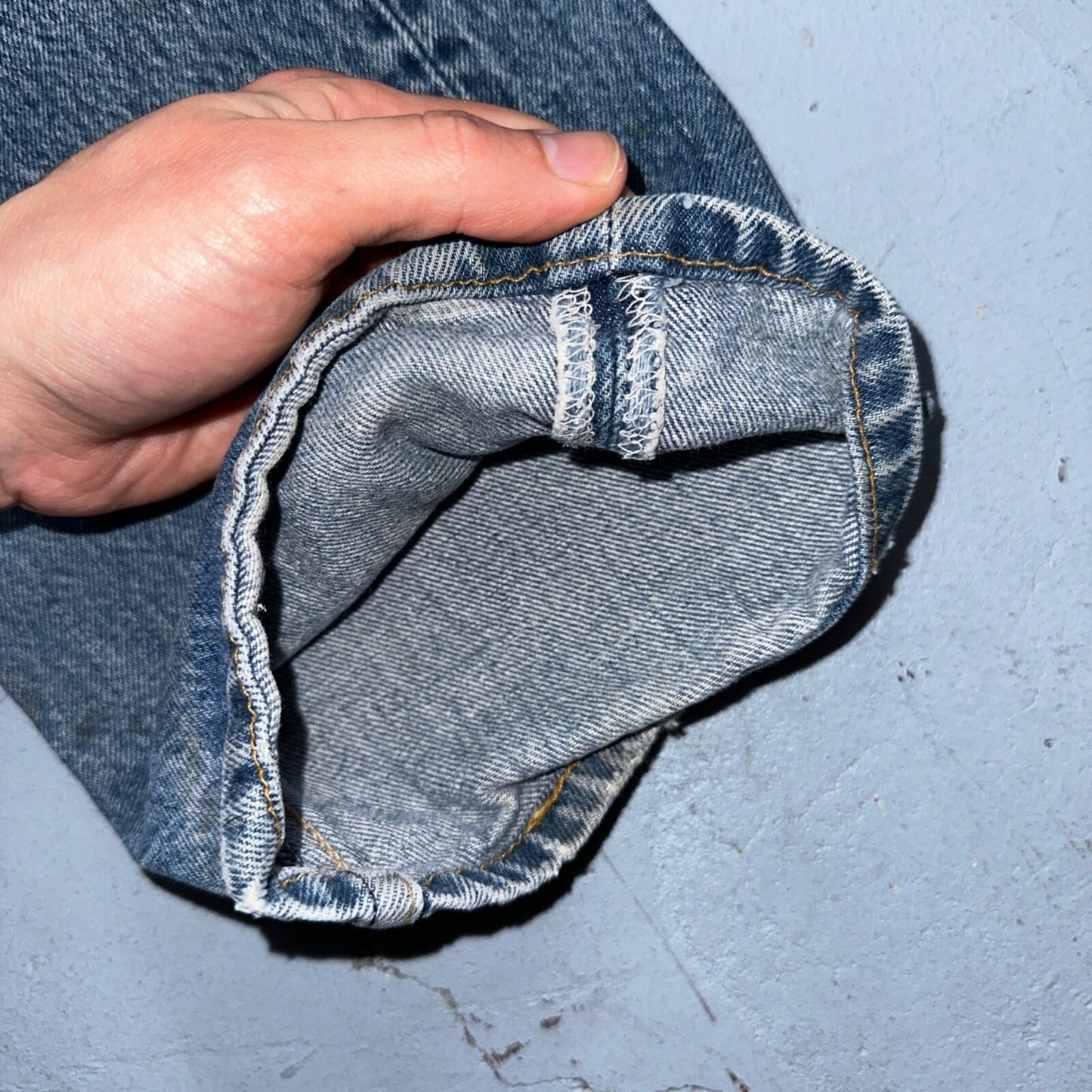 Levis 501 Vintage 90s USA XX Straight Leg Jeans Blue Thrashed 36x36 Act 33x31