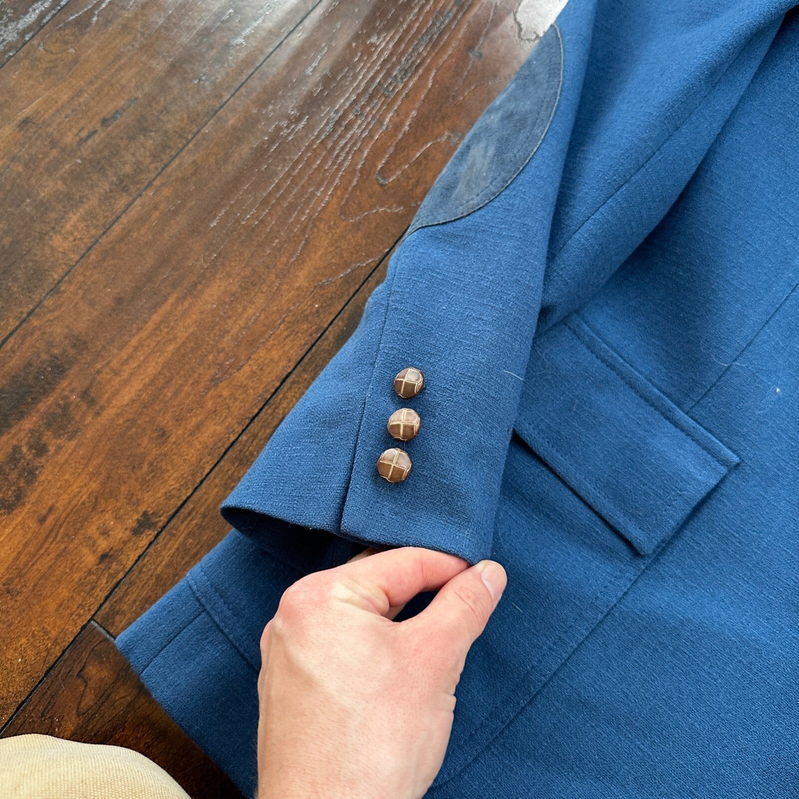 VTG Pendleton Jacket Blazer Men's 42 Blue 100% Pure Virgin Wool USA Western 70s