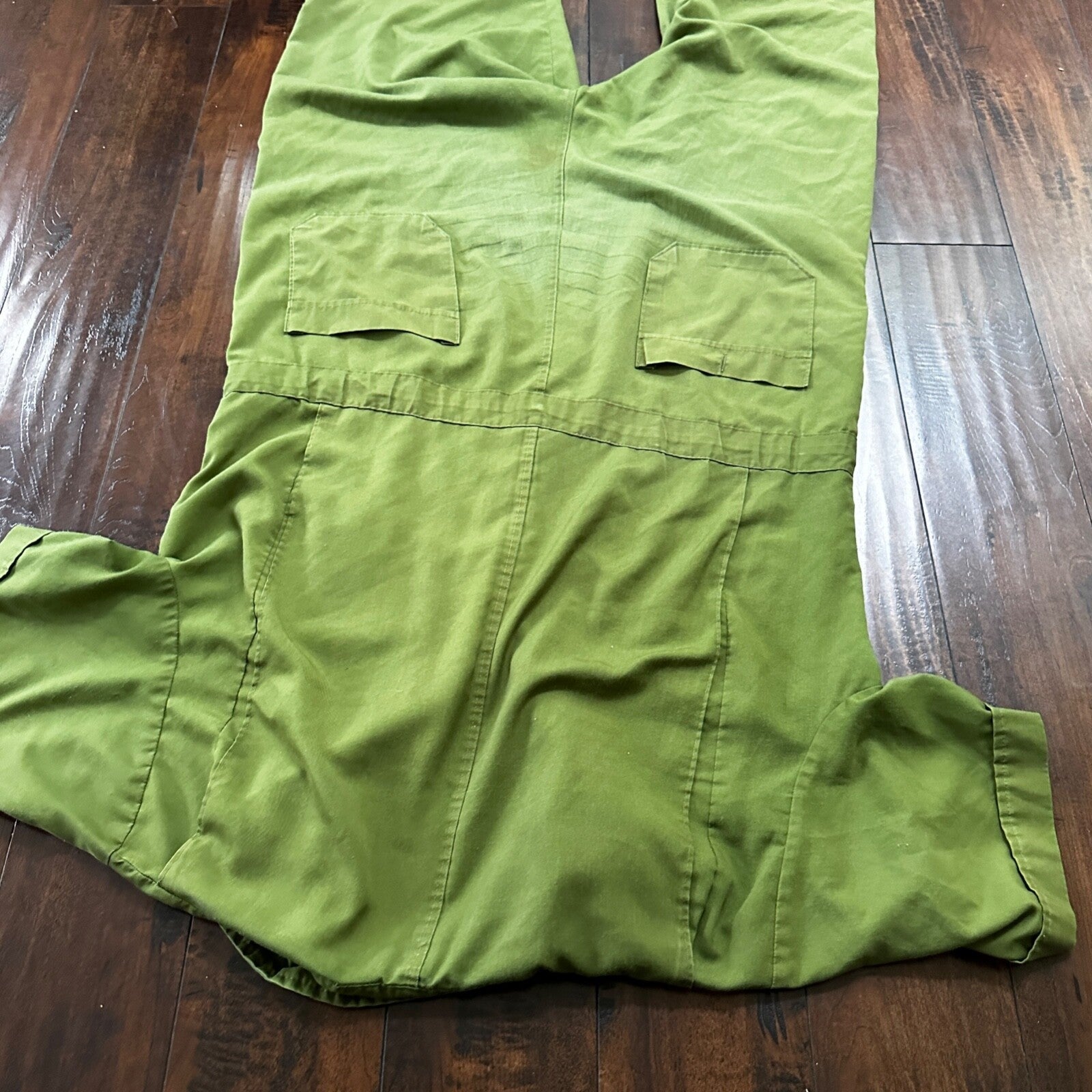 VTG 1960s 1970s Green Fishing Fish Patch Jumpsuit One Piece Rockabilly Work