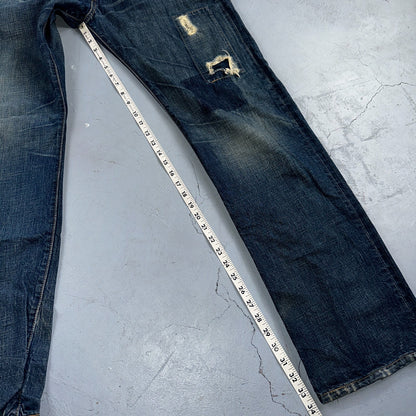 Levis 501 Vintage 90s XX Straight Leg Jeans Y2K Med Wash 34x34 Act 33x34
