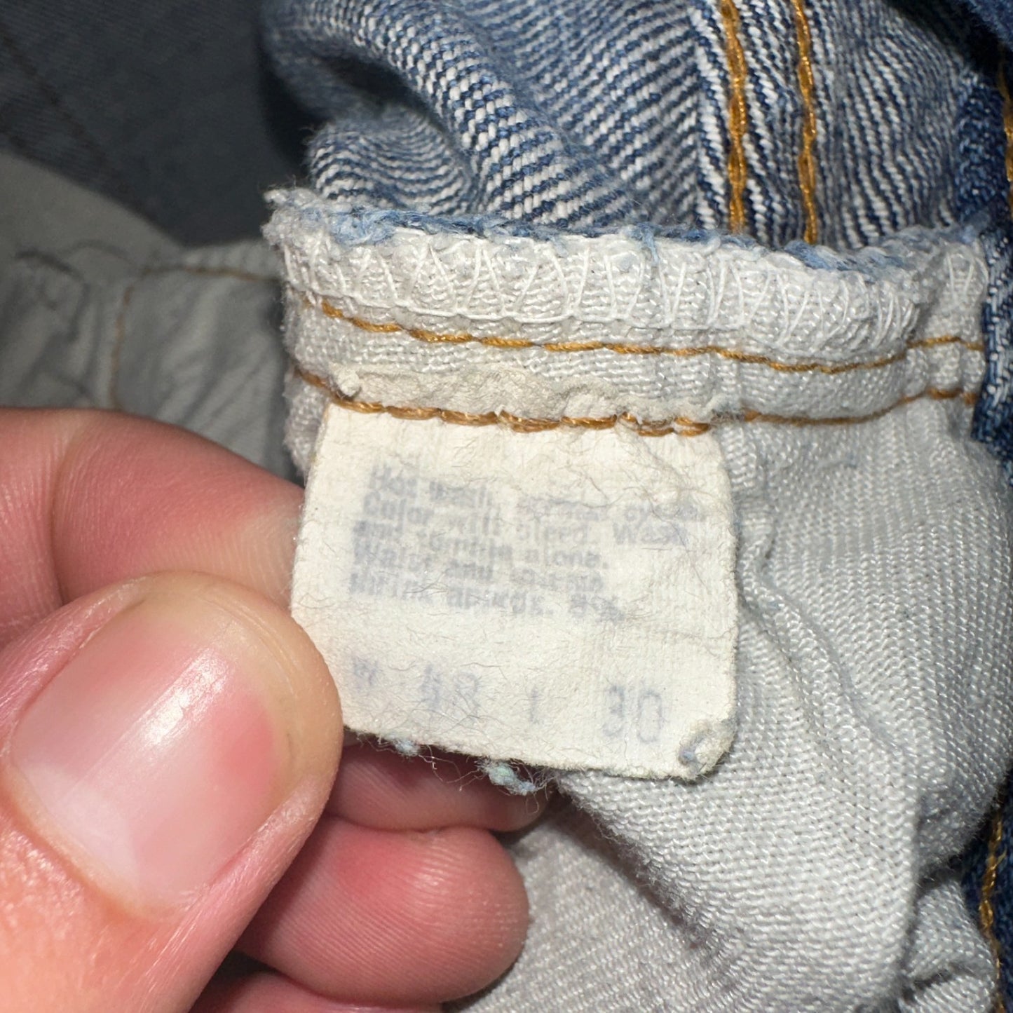 Levis 501 Vintage 70s SS Redline Selvedge USA XX Jeans Med Wash 48x30 Act 44x26