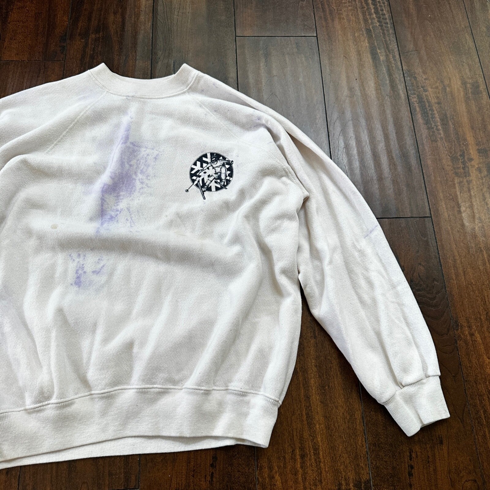 VTG 90s World Class Ski L Pullover Sweatshirt Crewneck Squirrel Mountain 80s