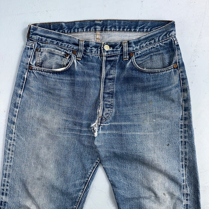 Levis 501 VTG 70s SS Redline Selvedge Jeans XX Med Wash 35x32 Act 32x28