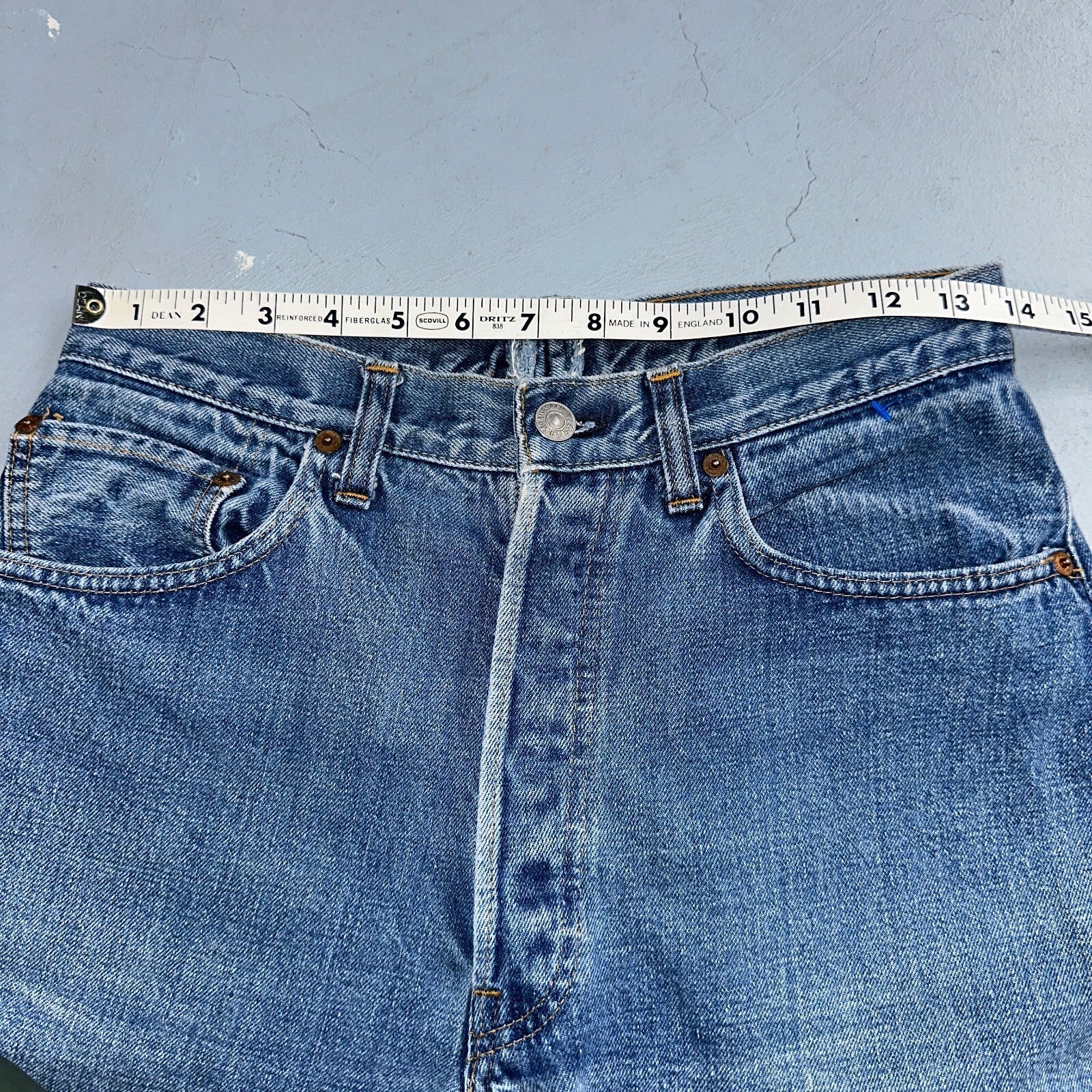 Levis 501 VTG 70s SS Redline Selvedge Jeans XX Med Wash 27x31 Tailored Altered