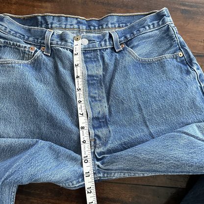 Levis 501 Vintage 90s Straight Leg XX Capri Jeans 36x34 Light Wash Act 32x25