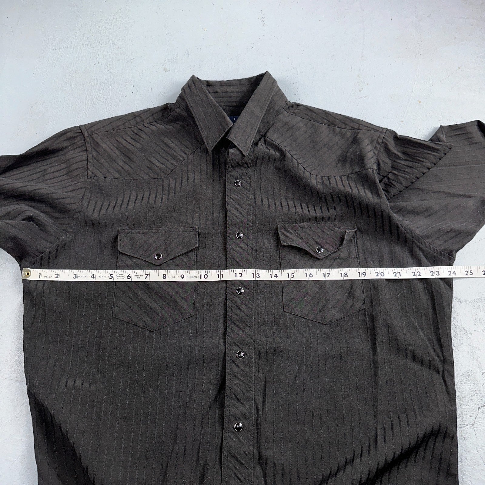 Vintage Wrangler Pearl Snap Shirt Men's Large Black Western 90s Cowboy