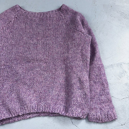1970s VTG Sweater Cable Knit 70s 80s Purple Cute Warm Grandma Core Pull Over