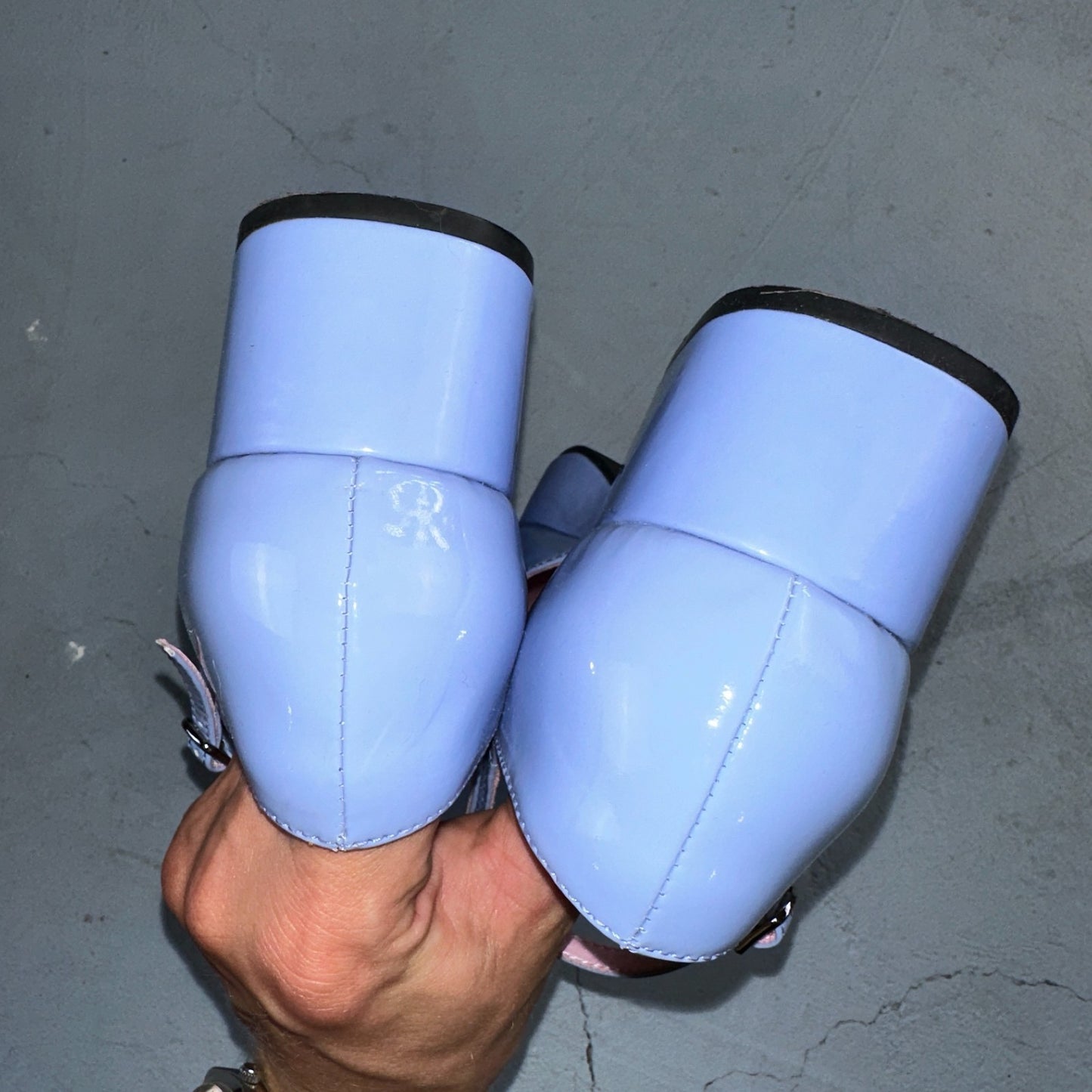 Jeffrey Campbell Ecolier Platform Pump Maddison Mary Jane Blue Platform Shoes