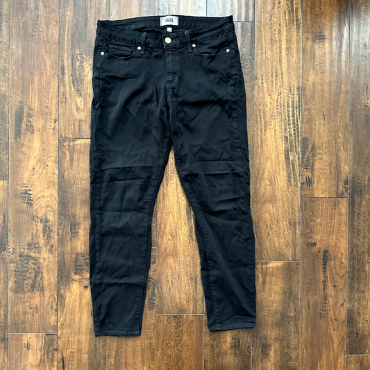 Paige Verdugo Crop 31 Skinny Ankle Jeans Black Size 30 X 26 Nordstrom Cool